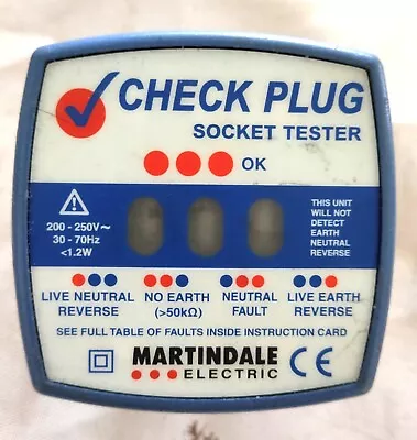 Martindale CP501 Check Plug - Socket Tester • £12