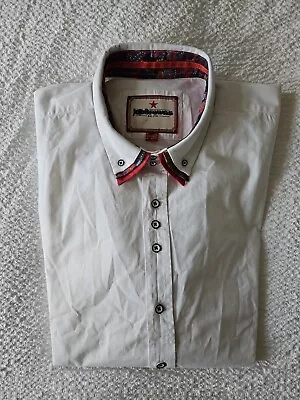 NEW Joe Brown Long Sleeve Shirt  Terrific Triple Collar Floral Trim White XL  • £10