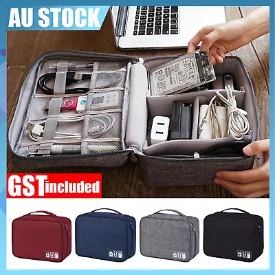 $13.45 • Buy Cable Organizer Bag Charger USB Electronic Accessories Storage Travel Case AU
