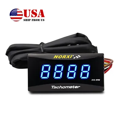 Koso Motorcycle Rev Counter Digital Tachometer RPM Norxi Meter Tachometer Blue • $18.50