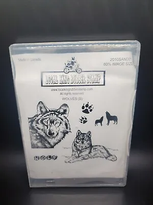 Local King Rubber Stamp Wolves Silhouette Howling Wild Dog Pack Animals • $6.99