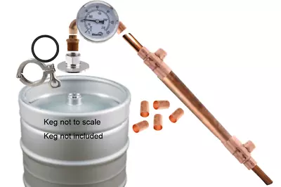 2  Tri Clamp Beer Keg Copper Pot Still - DIY Kit - Vodka Rum Gin Spirit Maker • $40