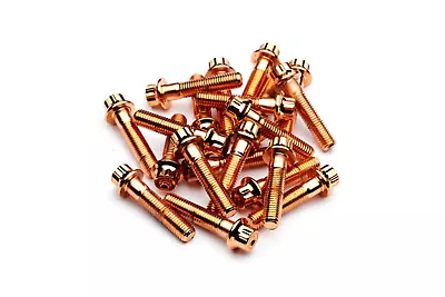 M7 32mm Rose Gold 3PC Wheel Split Rim Assembly Bolts BBS RS OZ Schmidt RH Screws • $235.04