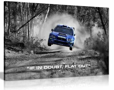 Subaru WRX Rally Car Colin Mcrae If In Doubt Flat Out Quote Canvas Print • £39.99