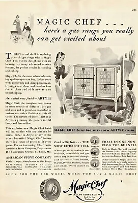1932 Magic Chef Gas Range Vintage Print Ad American Stove Company  • $8.99