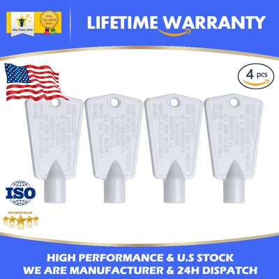 $5.99 • Buy 4 Pack Frigidaire Freezer Door Lock Key For Whirlpool Maytag Kenmore 297147700
