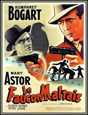 The Maltese Falcon 1941 Le Faucon Maltese Film Vintage Poster Print Wall Art  • $21.58