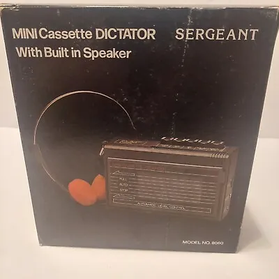 Sergeant Mini Cassette Dictator/ Recorder  With Headset NOB Vintage  • $30
