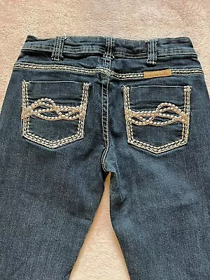 Cowgirl Tuff Jeans Womens 27 Stretch Golden Boot Cut Blue Denim (Actual 27x31) • $23.39