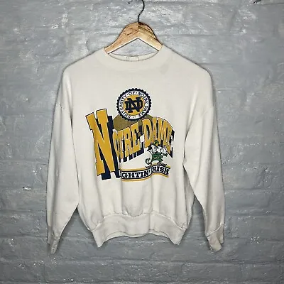 Vintage University Of Notre Dame Fightin' Irish Jumper Pullover Sweatshirt • $24.84