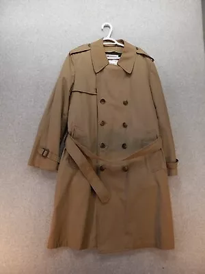 VTG London Fog Men's All-Weather Trench Coat Size 40 Reg Brown Zip Out Lining • $45.40