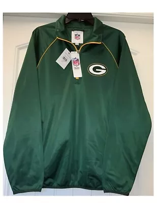 Green Bay Packers Jacket Pull Over NFL Half Zip Green Size XLarge XL • $27.50