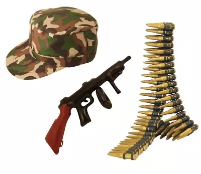 ARMY SOLDIER FANCY DRESS COSTUME Kids Adult Boys Ladies Man Kit ACCESSORY SET • £10.62