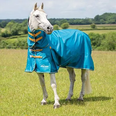 £64.95 • Buy Shires Highlander Original Lite 0g Combo Neck Turnout Horse Rug | Teal | 5'0''-7