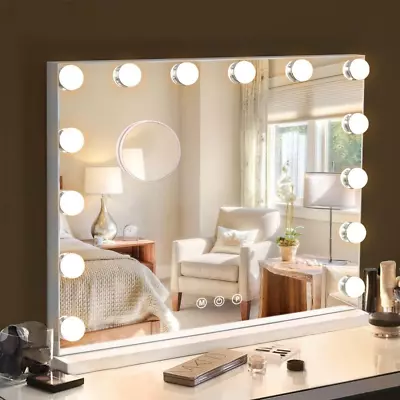 Hollywood Makeup Mirror 15/18 LED Light Up Table Mirror With 10x Magnification • £56.94