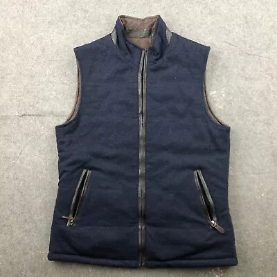 Johnston & Murphy Vest Mens Small Reversible Diamond Quilted Wool Blend * • $38.98