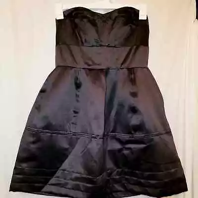 Zac Posen Black Strapless Belted Bell Skirt Cocktail Dress • $22.50