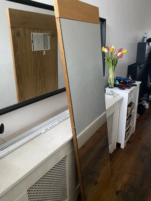 £20 • Buy NEXT LARGE OAK MIRROR USED OSLO LANDSCAPE OR PORTRAIT  APPROX L 65” X W 20”