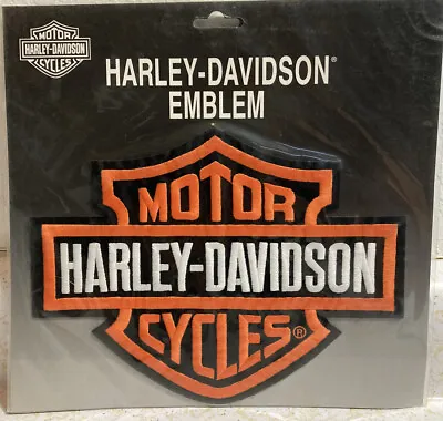 Vintage Harley Davidson￼ Motorcycle Back Of Jacket Large Sew Patch Made In USA • $125