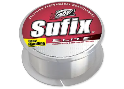 Sufix Elite Monofilament Fishing Line | Clear | 8 Lb | 1000 Yd • $11.88