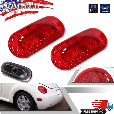 Rear Side Marker Light For 1998-2005 Volkswagen Beetle Red Lens LH & RH Set Of 2 • $13.29