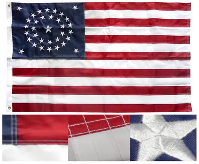 3x5 Ft Embroidered Nylon 34 STARS UNION Flag US Civil War Historical USA Banner  • $27.76