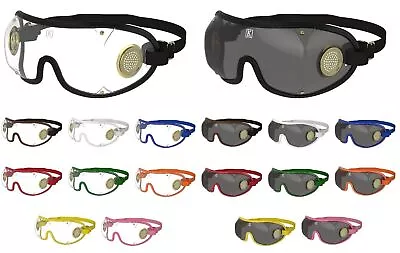 KROOPS GOGGLES For Horse Racing Riding Jockey | Brass Vent | Clear+Tinted Lenses • £15.99