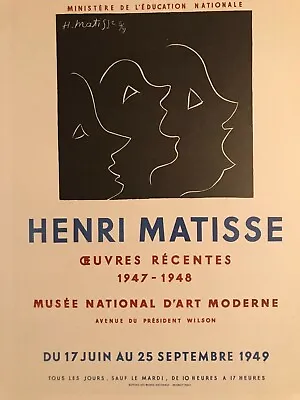 1959 Henri Matisse Poster  Original Lithograph Mourlot  PL-Signed • $59
