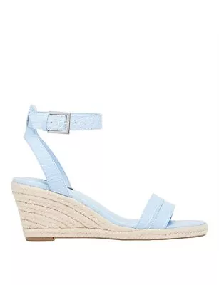 Nine West Blue Wedge Sandals Size 9.5 • $50