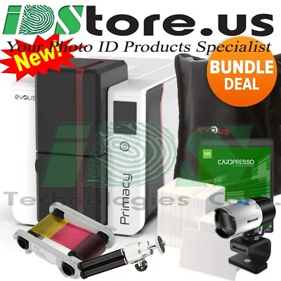 Evolis Primacy 2  Expert Single Side Mag Complete Photo ID Card Printer System • $1896.99