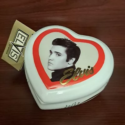 Vintage Elvis Presley Heart Shaped Porcelain Trinket Box Love Me Tender With Box • $29.99