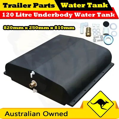 $255 • Buy 120L Poly Water Tank Camper Trailers Caravans 4x4 4WD Truck Heavy Duty Black