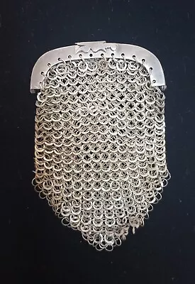 Ladies Gold Wash Over Silver Mesh Coin Purse • $27.97