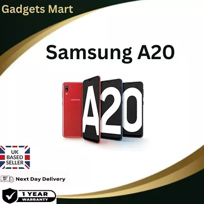 Samsung Galaxy A20 32GB 4G LTE Android Smartphone Pristine Unlocked • £79.90