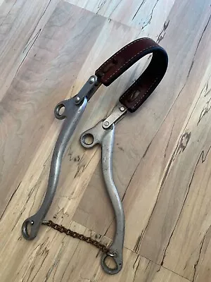 Vintage Sliester Hackamore Bit Aluminum Shanks Horse Tack • $40