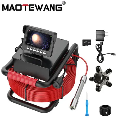 30M Sewer Pipe Inspection Camera 4.3'' DVR Drain Sewer Pipeline Industrial 22MM • $272.68