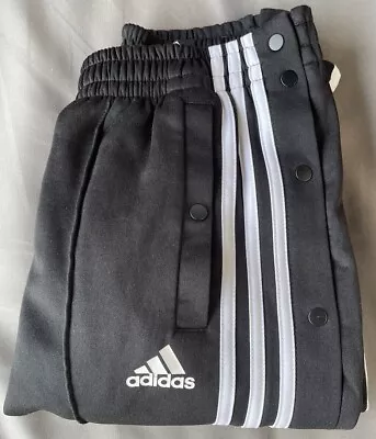 Adidas Womens MH Snap Pant Size XS AU/NZ  J Black 3 White Stripes  • $80