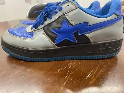 A BATHING APE Bapesta Sneaker Shoes Low Gray/Blue/Black US9 Used From Japan • $534.06