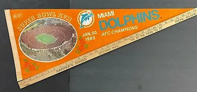 1983 Nfl Football Miami Dolphins Super Bowl Xvii Felt Pennant 12x30  (aa) • $29.99