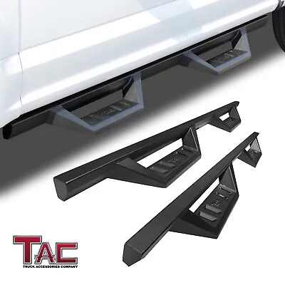 TAC Sidewinder Running Boards Steps For 2015-2024 Ford F150 SuperCrew Cab Black • $258.82