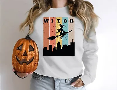 Happy Halloween Pumpkin Tee Witch  Season Unisex Sweatshirt  Witch • £14.69