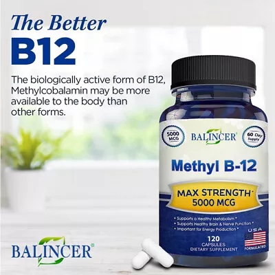 Energy Health - Vitamin B12 (Methylcobalamin) 30TO120 Capsules • $8.26