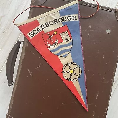 Vintage Pennant SCARBOROUGH North Yorkshire England Souvenir Pennant Flag  • $18.61