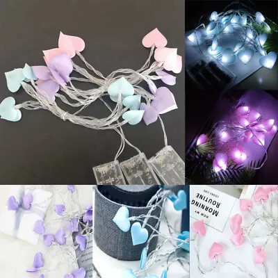 £3.58 • Buy LED Fairy Heart Shaped Lights Romantic String Lights Wedding Party Decor UK