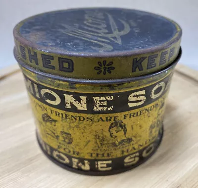 Vintage 1940s MIONE HAND SOAP Advertising Tin Jar & Lid! Made In USA Antique • $3.99