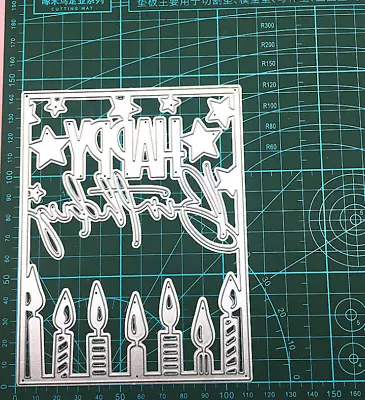 Birthday Candle Metal Cutting Dies Steel Stencils Paper Card Making Craft UK • £4.89
