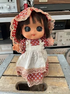 Vintage Big Eye Doll Music Box 1973 Japan Iwai Industries Blythe Kawaii Style • $34.95