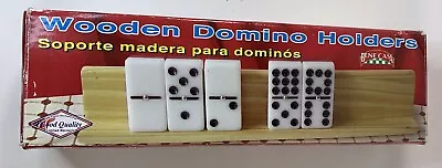 Wooden Domino Trays Racks Set Of 4 Mexican Train Domino Trays/Racks Holders • $22.95