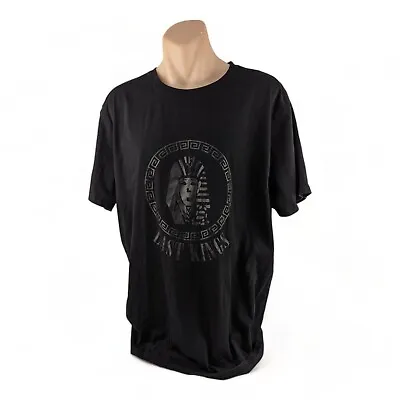 The Last Kings Pharaoh Kingin BLACK LK Logo T-Shirt In Black By TYGA XXL 2XL • £18.59