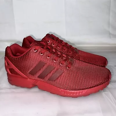 Mens ADIDAS ZX Flux Triple Red Sneakers Size US 12 #32055 • $60